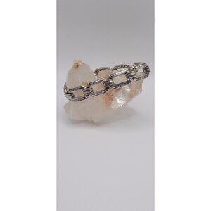 Brighton Textured Link Bracelet Silver tone